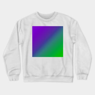 Diagonal Ombre Purple Green Crewneck Sweatshirt